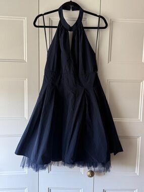 BCBG Generation Navy Halter Party Dress - SZ 12